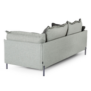 Mars - Modern Grey & Dark Grey Fabric Sofa — view 3