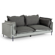 Mars - Modern Grey & Dark Grey Fabric Sofa — view 2