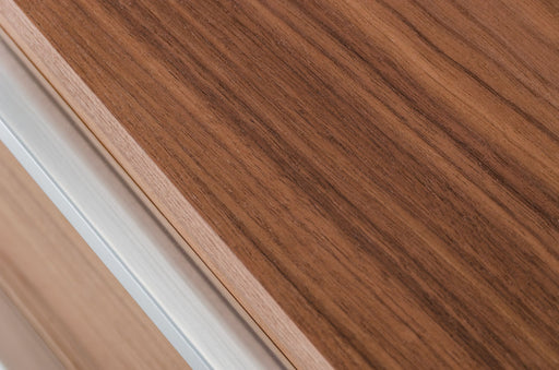 Heloise - Contemporary Walnut & Stainless Steel Dresser — view 2