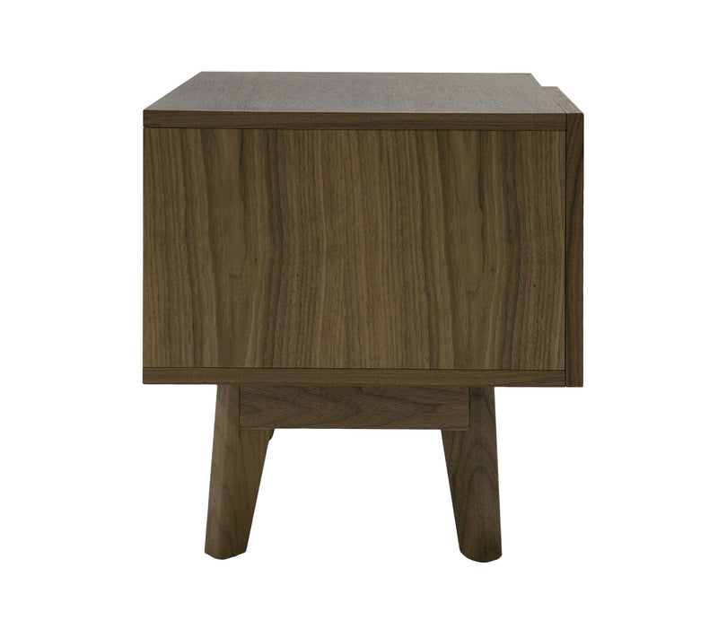 Abelard - Mid-century Walnut Nightstand — view 3