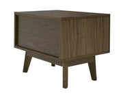 Abelard - Mid-century Walnut Nightstand — view 4