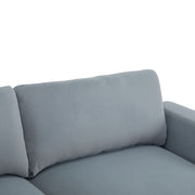 Modern Square Arm Sofa With Soft Fabric Upholstery, Deep Cushions - R&R Furniture Gallery (Fountain Valley, CA)