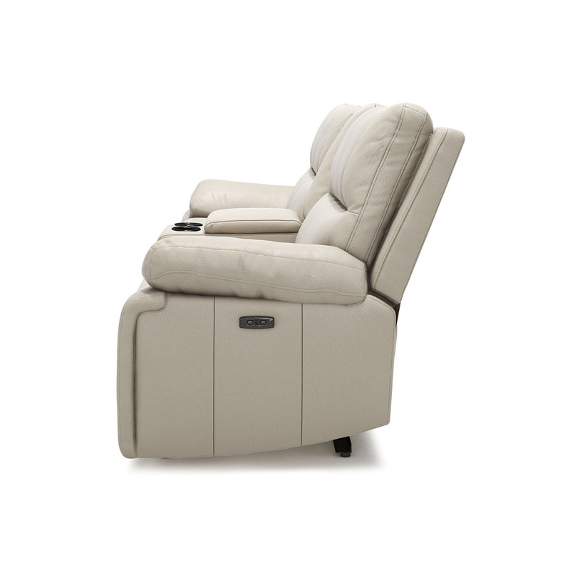 Malibu - Modern Power Motion 3 Piece Reclining Loveseat Sofa With Cup Holders - Cream Taupe Beige - R&R Furniture Gallery (Fountain Valley, CA)