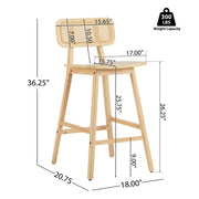 Bari - Indoor Wood Barstool (Set of 2) - R&R Furniture Gallery (Fountain Valley, CA)