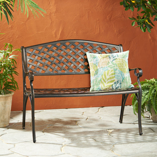 Spencer - Cast Bench - Copper - R&R Furniture Gallery (Fountain Valley, CA)