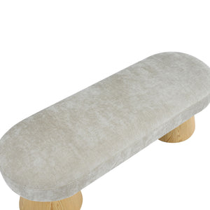 Upholstered Dining Bench - Oatmeal