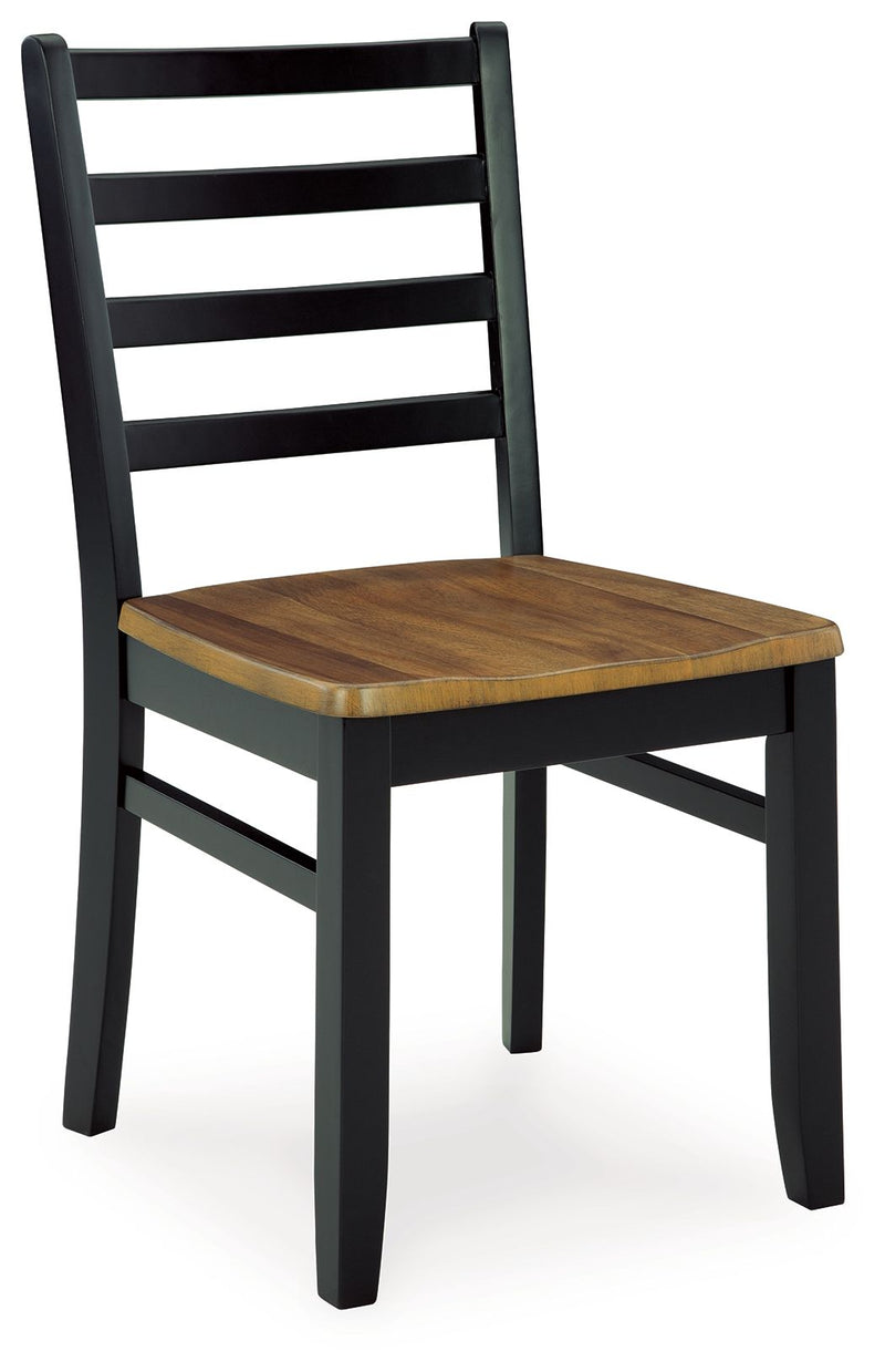 Blondon - Rectangular Drm Table Set (Set of 7) - Brown / Black - R&R Furniture Gallery (Fountain Valley, CA)
