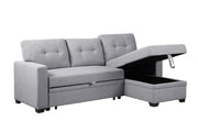 Upholstered Pull Out Sectional Sofa With Chaise - R&R Furniture Gallery (Fountain Valley, CA)