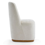 Set of two Noble House indoor upholstered dining chairs with cushioned seats and stylish fabric upholstery.