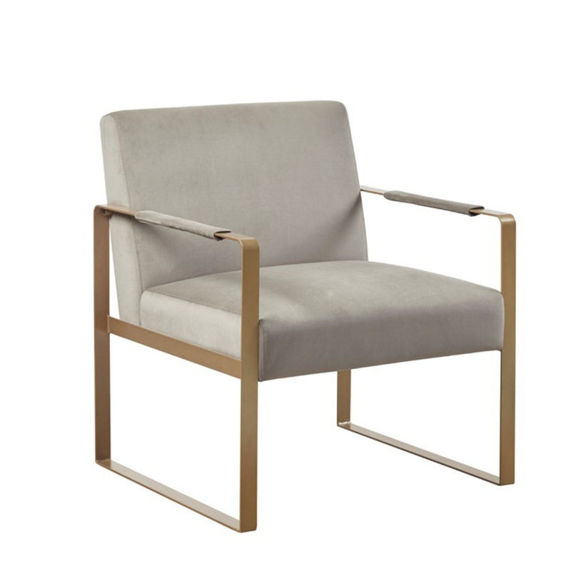 Jayco - Accent Chair With Metal Arms - Beige - R&R Furniture Gallery (Fountain Valley, CA)