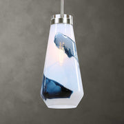 Uttermost Windswept 1 Light Mini Pendant in blue and white with a sleek, modern design for pendant lighting.