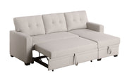 Upholstered Pull Out Sectional Sofa With Chaise - R&R Furniture Gallery (Fountain Valley, CA)