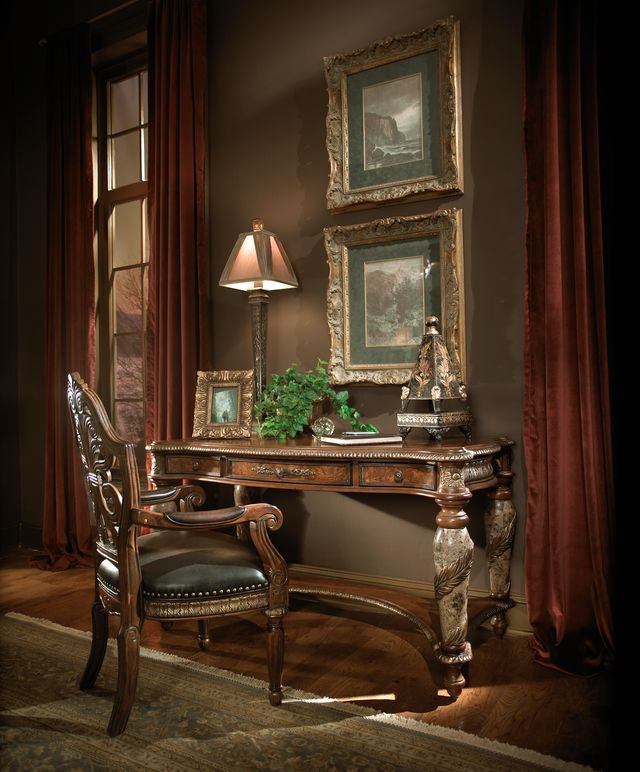 Villa Valencia - Writing Desk - Classic Chestnut - R&R Furniture Gallery (Fountain Valley, CA)