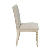 Fiona - Upholstered Dining Chair With Turned Legs (Set of 2) - Light Gray - R&R Furniture Gallery (Fountain Valley, CA)