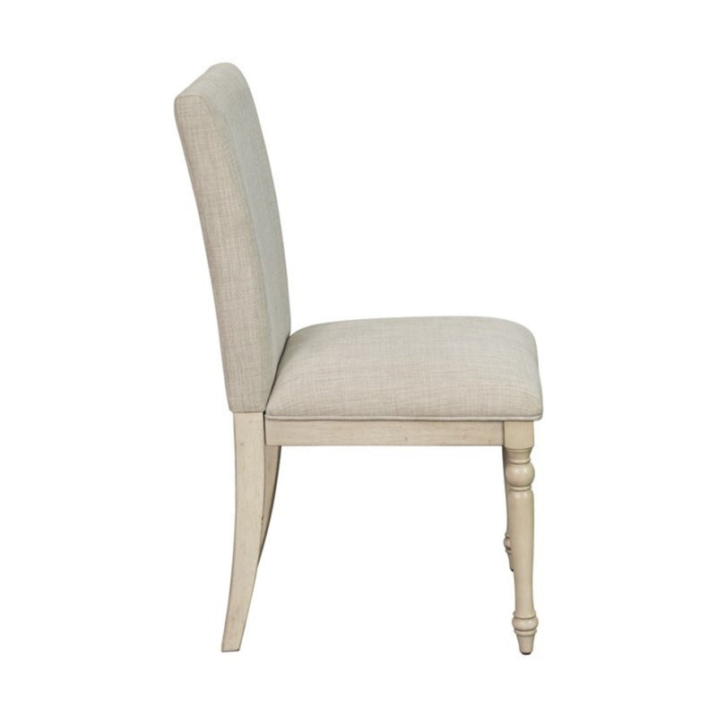 Fiona - Upholstered Dining Chair With Turned Legs (Set of 2) - Light Gray - R&R Furniture Gallery (Fountain Valley, CA)
