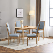 French Country Style Dining Chair With Upholstered Seating And Fluted Legs - R&R Furniture Gallery (Fountain Valley, CA)