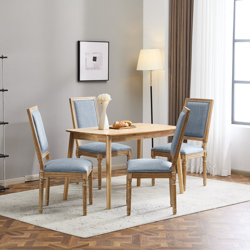 French Country Style Dining Chair With Upholstered Seating And Fluted Legs - R&R Furniture Gallery (Fountain Valley, CA)
