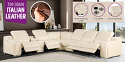 1116 - Power Reclining Italian Leather Sectional - R&R Furniture Gallery (Fountain Valley, CA)