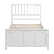 DreamHaus platform trundle bed with sturdy frame and clean design, shown with the main bed and pull-out trundle in a modern bedroom setting.