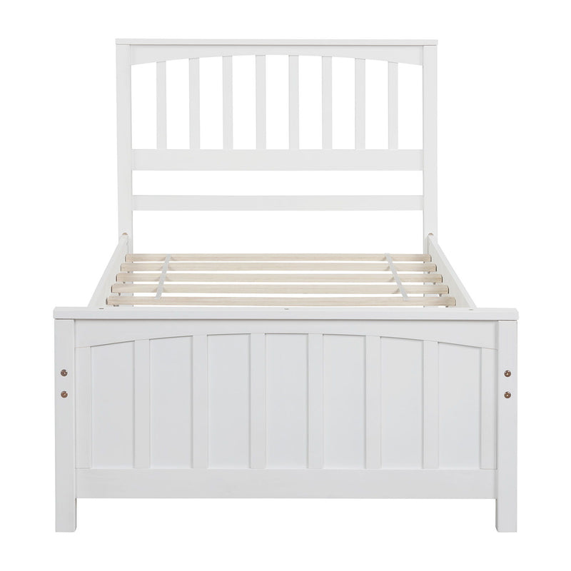 DreamHaus platform trundle bed with sturdy frame and clean design, shown with the main bed and pull-out trundle in a modern bedroom setting.