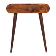 Mini Round Fold Vanity - Chestnut - R&R Furniture Gallery (Fountain Valley, CA)