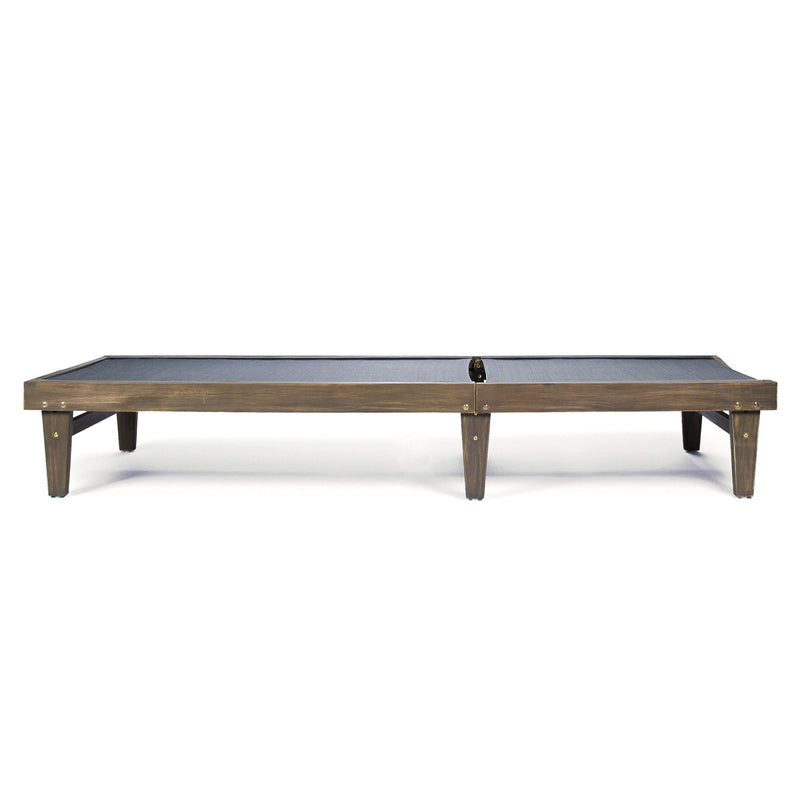 Summerland Chaise Lounge Dark Mesh Outdoor Seating - Dark Gray - R&R Furniture Gallery (Fountain Valley, CA)
