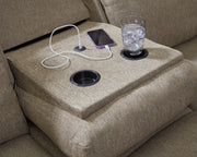 Side-Swipe - Reclining Sofa With Drop Down Table - R&R Furniture Gallery (Fountain Valley, CA)