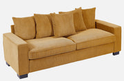 Luxe Sofa With 5 Matching Toss Pillows, Sleek Design, Spacious And Comfortable 3 Seater Couch - R&R Furniture Gallery (Fountain Valley, CA)