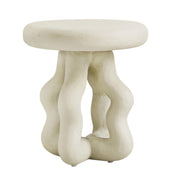 Maddie - Textured Side Table - Cream - R&R Furniture Gallery (Fountain Valley, CA)