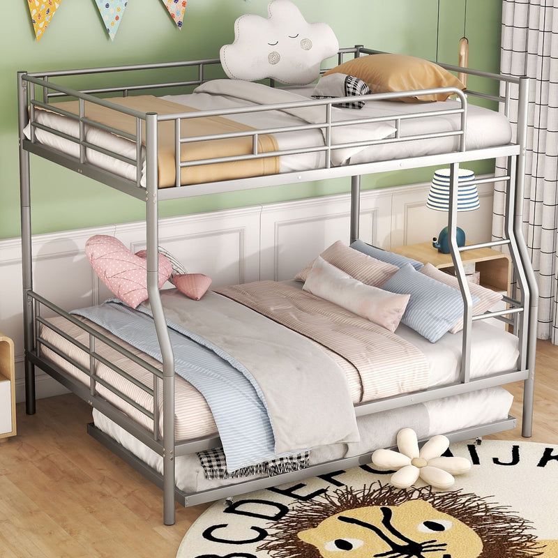 Steel construction bunk bed from DreamHaus featuring a sturdy frame with twin sleeping areas and built-in safety rails.