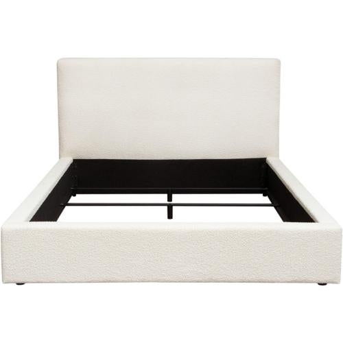Cloud 43" Low Profile Eastern King Bed in Ivory Boucle Fabric