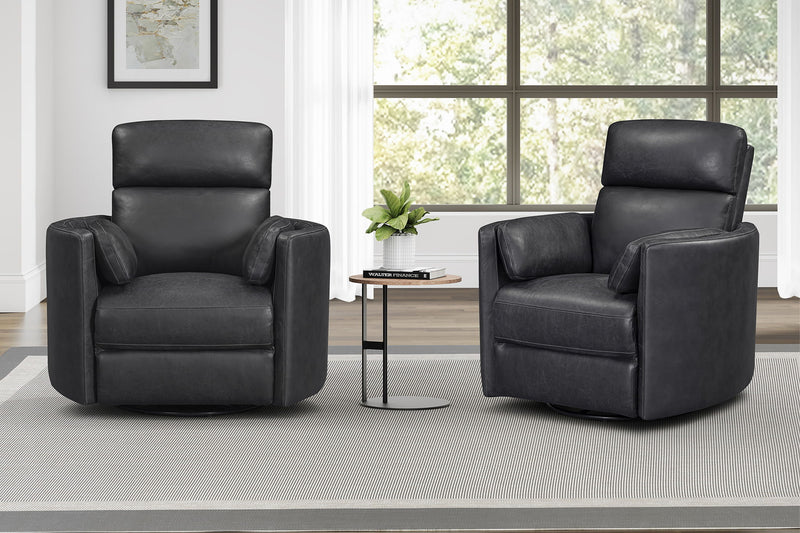 Parker Living Radius Power Swivel Glider Recliner chair set with plush upholstery and adjustable reclining features.