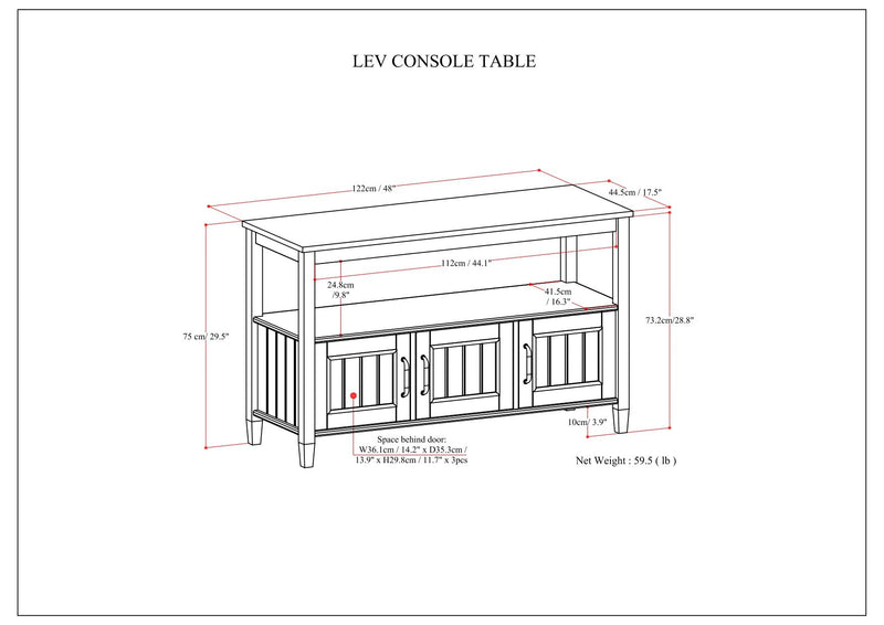 Lev - Console Table - Smoky Brown - R&R Furniture Gallery (Fountain Valley, CA)