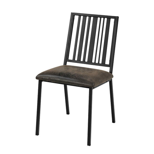 Zudora - Side Chair (Set of 2) - Synthetic Leather & Black - R&R Furniture Gallery (Fountain Valley, CA)