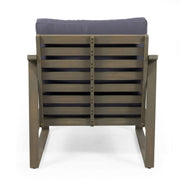 Noble House Samwell outdoor club arm chair with cushioned seat and armrests, ideal for patio or garden relaxation.