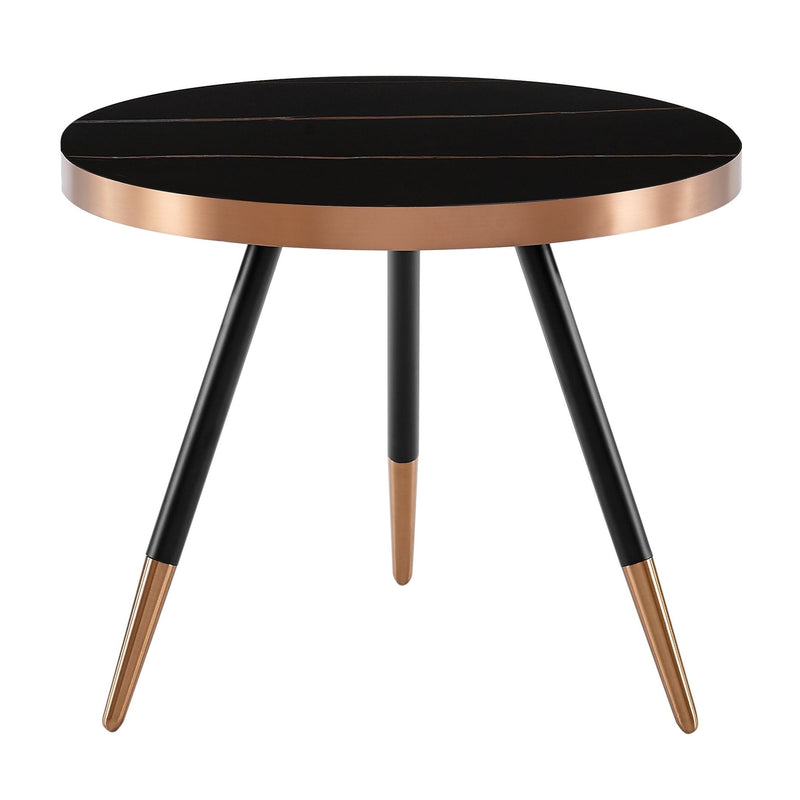 Cayson - Modern Black Ceramic Small Coffee Table — view 4