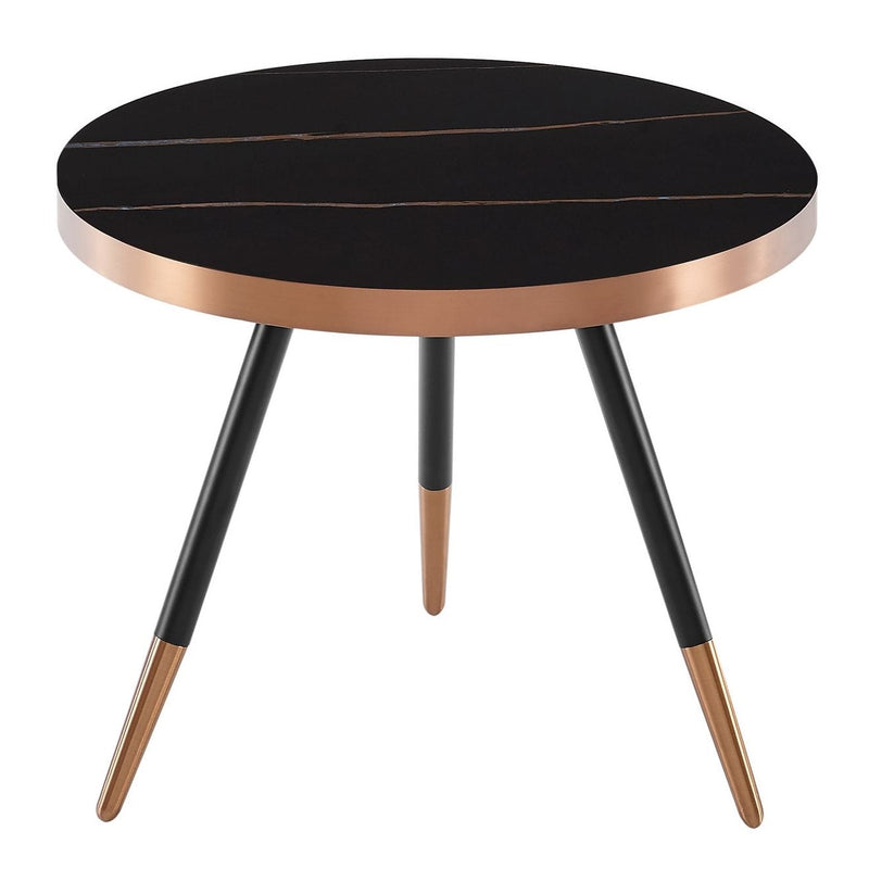 Cayson - Modern Black Ceramic Small Coffee Table — view 5