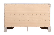 Glory Furniture Lorana dresser with sleek wood finish and multiple drawers, ideal for sophisticated bedroom storage.