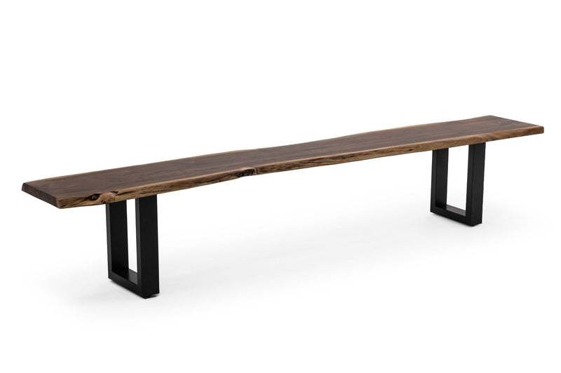Taylor - X-Large 102" Modern Live Edge Dining Bench — view 3