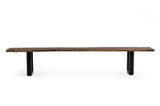 Taylor - X-Large 102" Modern Live Edge Dining Bench — view 2