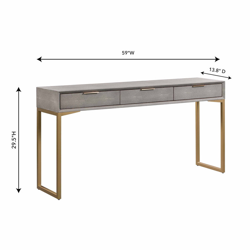 Pesce - 3 Drawer Console Table - R&R Furniture Gallery (Fountain Valley, CA)