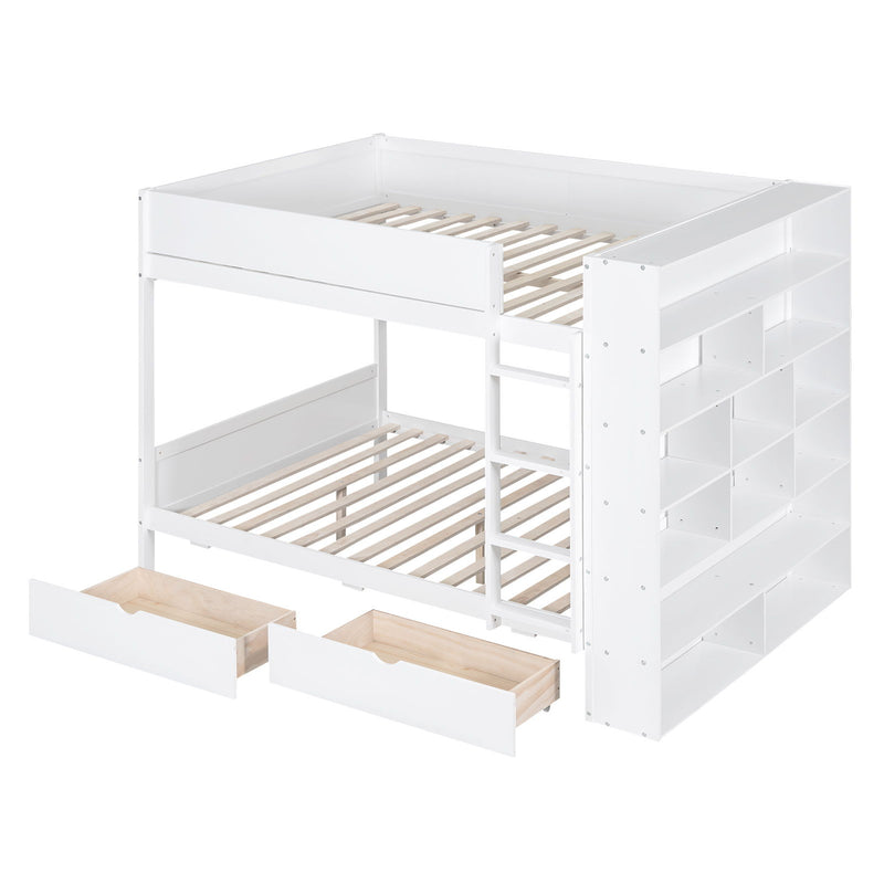 Bunk Bed With 2 Drawers And Multi Layer Cabinet - R&R Furniture Gallery (Fountain Valley, CA)