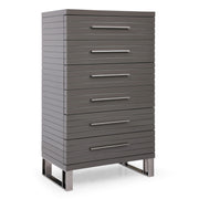 Splendor - Grey High Gloss Slatted Chest — view 3