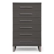 Splendor - Grey High Gloss Slatted Chest — view 2
