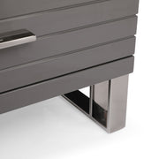 Splendor - Grey High Gloss Slatted Chest — view 4
