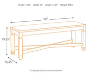 Tyler Creek - Upholstered Bench - Black / Grayish Brown - R&R Furniture Gallery (Fountain Valley, CA)