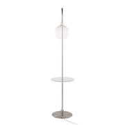 Lumi Source contemporary trombone floor lamp with a sleek design, featuring a brass finish and adjustable arm, ideal for modern living spaces.
