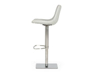 Manning - Modern Light Grey Adjustable Bar Stool — view 2