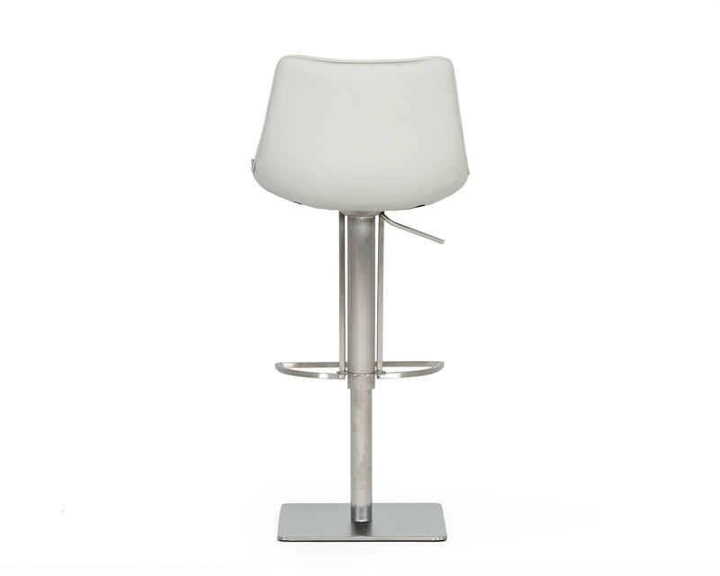 Manning - Modern Light Grey Adjustable Bar Stool — view 3