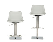 Manning - Modern Light Grey Adjustable Bar Stool — view 4